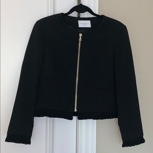 Black Sandro blazer with gold zipper